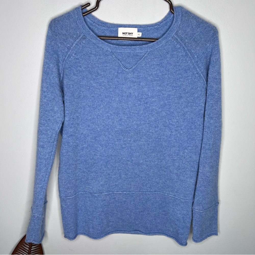 NOT SHY The Hottest‎ Cashmere Crewneck Long Sleeve Sweater C9